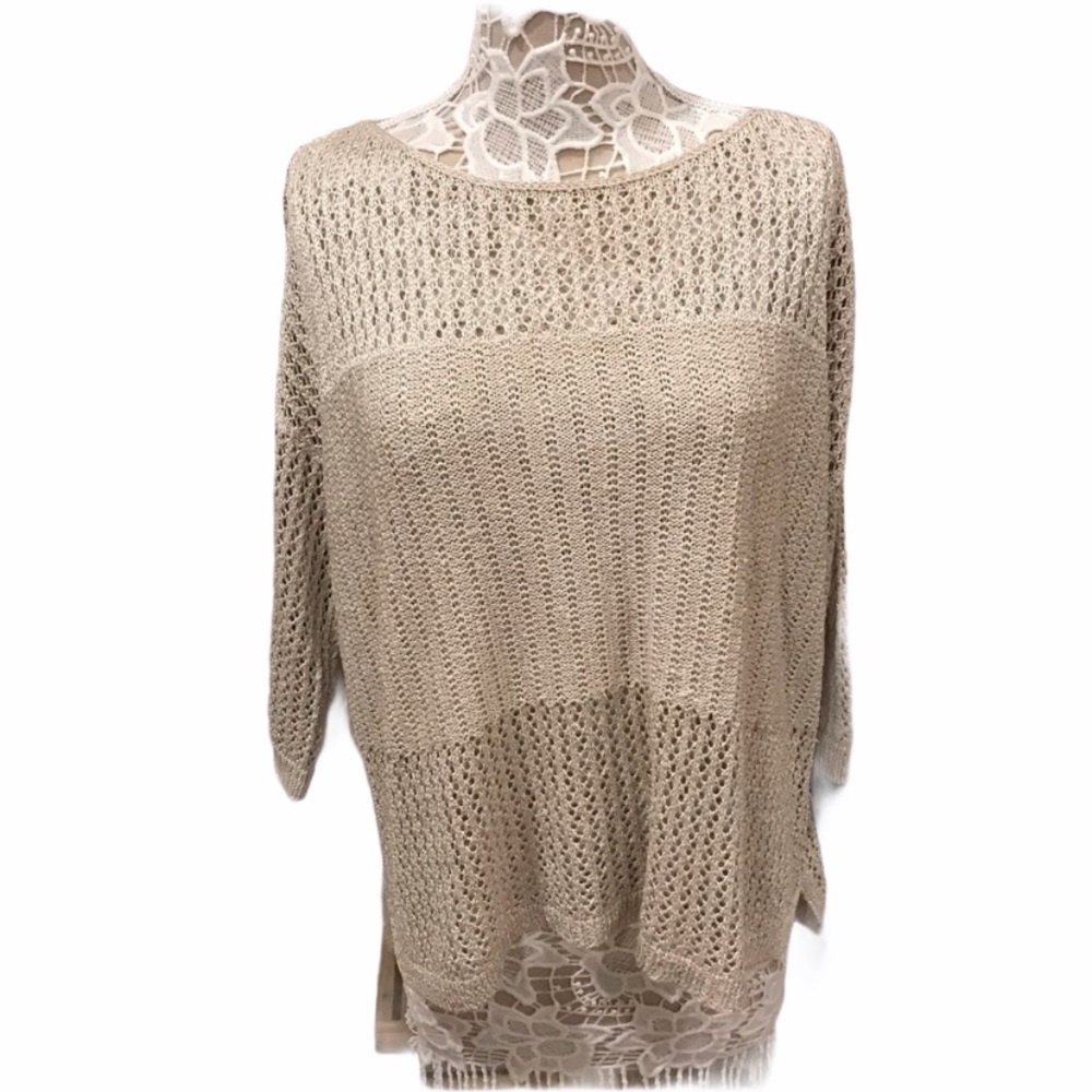 Alice + Olivia brown knitted sweater sz M
